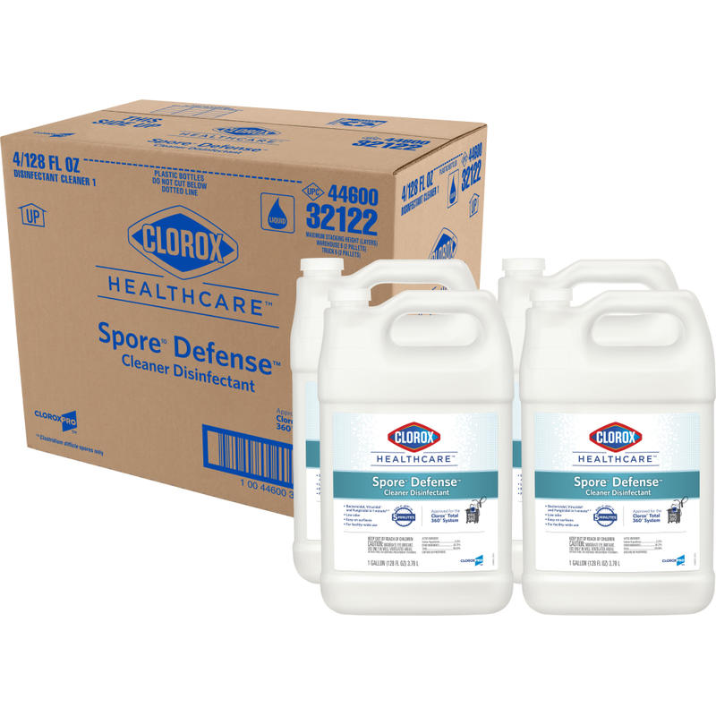 Clorox Healthcare Spore10 Defense Cleaner Disinfectant, Refill Bottle, 128 Ounces (Pack of 4) MPN:32122