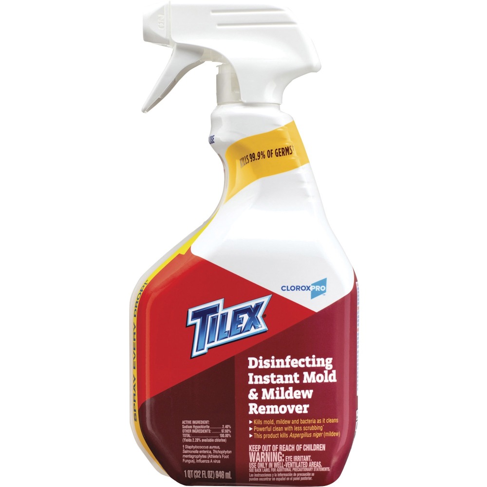 CloroxPro Tilex Disinfecting Instant Mold and Mildew Remover Spray, 32 fl oz, Scrub-free, Antibacterial, Pallet of 432 - 35600PL MPN:35600PL