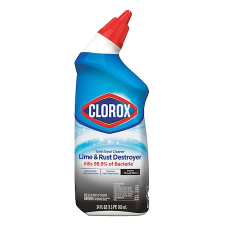 Toilet Bowl Cleaner, 24 oz, Bottle, Ready to Use, Liquid, Unscented, 12 PK MPN:00275
