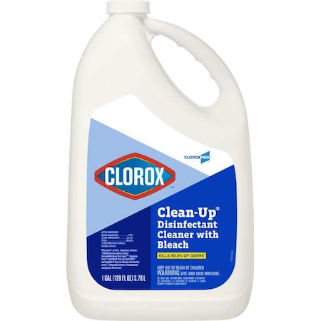 Clorox Disinfectant Cleaner with Bleach Refill, 1 gal. Jug, Unscented, 4 PK MPN:35420