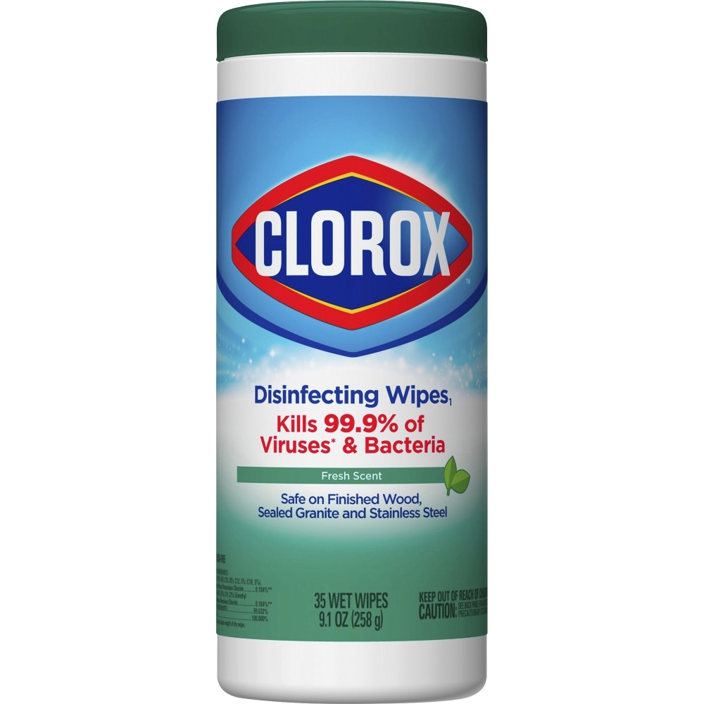 Clorox Disinfecting Cleaning Wipes - For Multipurpose, Multi Surface - Ready-To-Use - Wipe - Fresh Scent MPN:01593PL