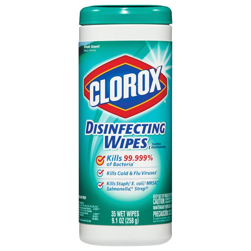 Clorox Disinfecting Wipes, 7in x 8in, Fresh Scent, Tub Of 35 Wipes (Min Order Qty 13) MPN:01593