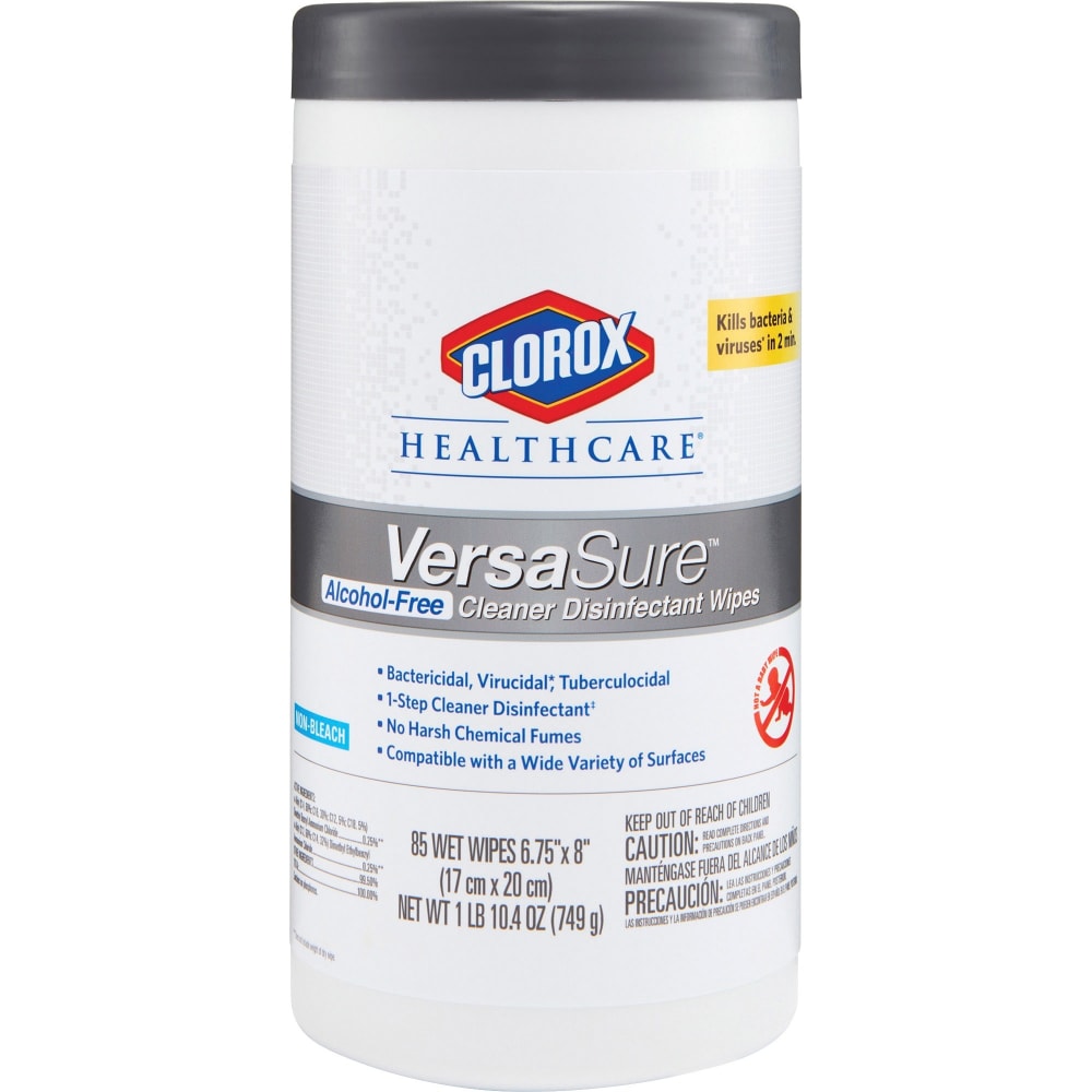 Clorox Healthcare VersaSure Cleaner Disinfectant Wipes, Pack Of 85 Wipes, 31757PL MPN:31757PL
