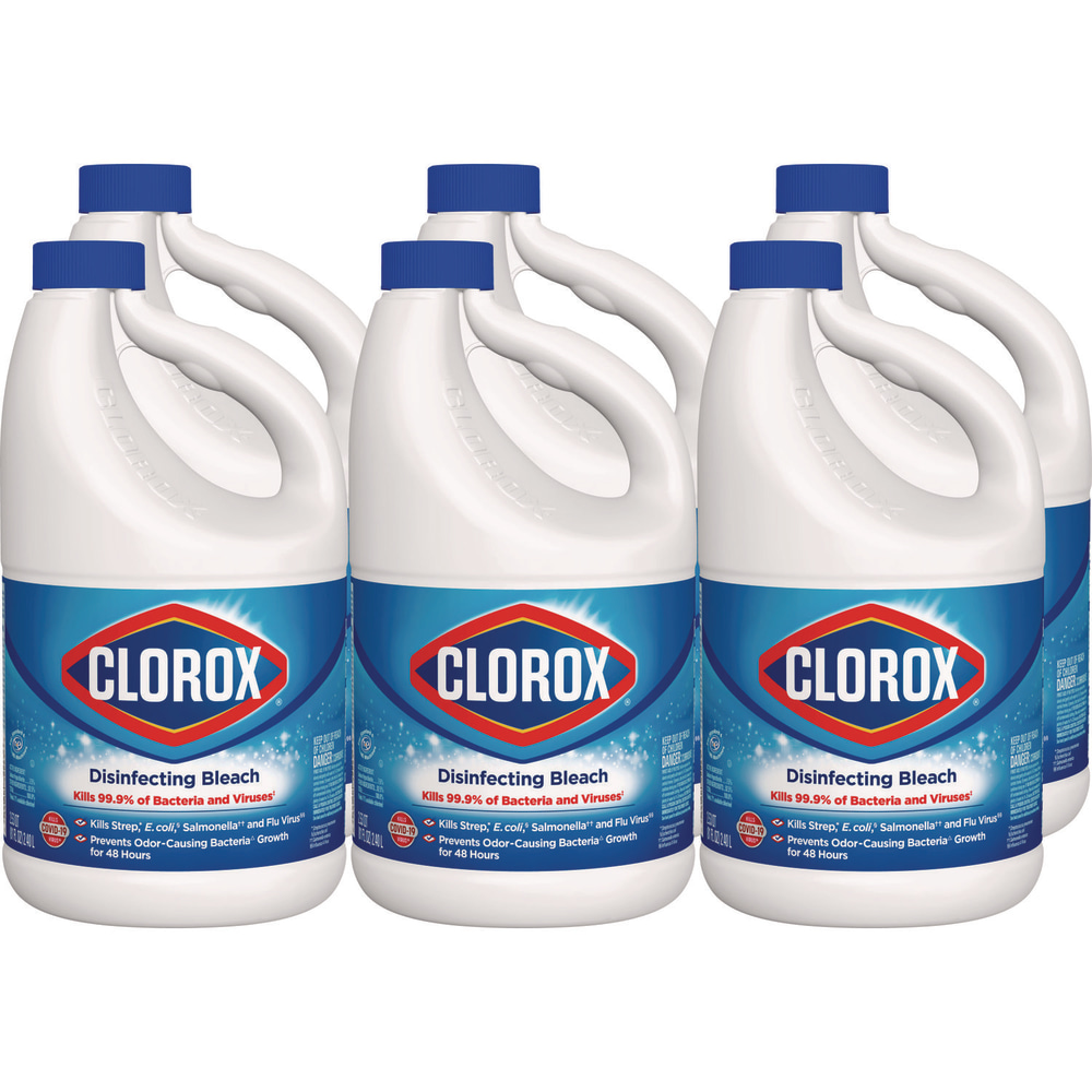 Clorox Concentrated Regular Disinfecting Bleach, 81 oz Bottle, 6/Carton MPN:CLO32263