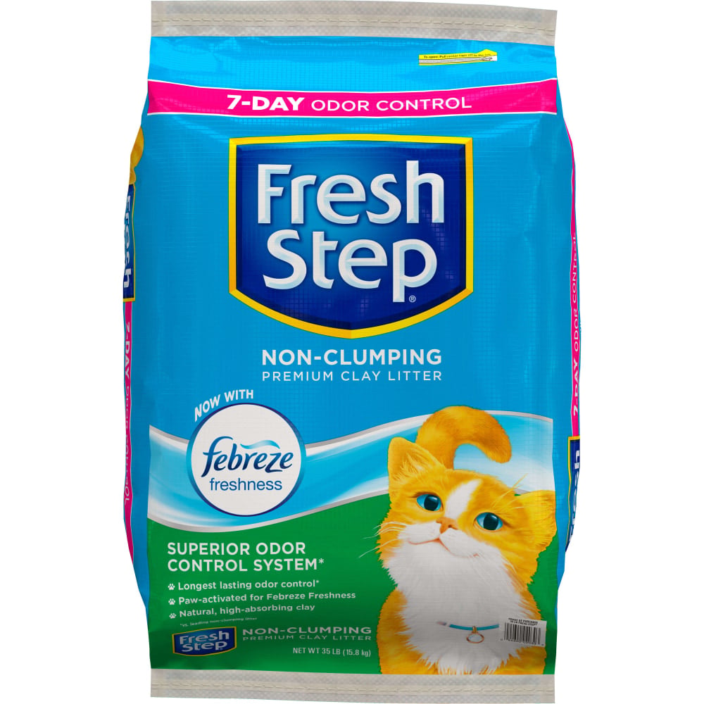 Fresh Step Non-Clumping Premium Cat Litter With Febreze Freshness, Scented, 35 Lb MPN:2030