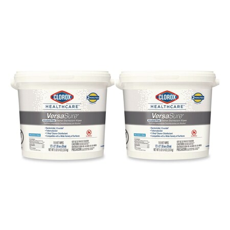 VersaSure Cleaner Disinfectant Wipes, 1-Ply, 12 x 12, Fragranced, White, 110 Wipes, PK2 MPN:31759