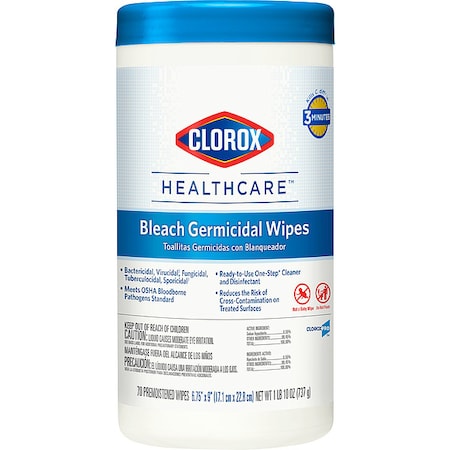Germicidal Disinfecting Wipes, 6 Pack, 70 Wipes/ Pack MPN:35309