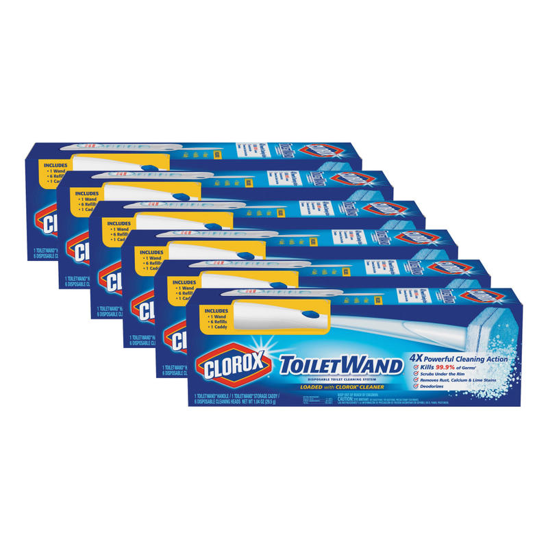 Clorox ToiletWand Disposable Toilet Cleaning System - 1 Kit (Includes: ToiletWand, Storage Caddy, Disinfecting ToiletWand Refill Heads) MPN:03191CT