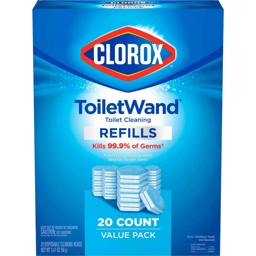 Clorox ToiletWand Toilet Cleaning Refills, Disinfecting Scrubbing Pads, 20 Count (30522) MPN:30522