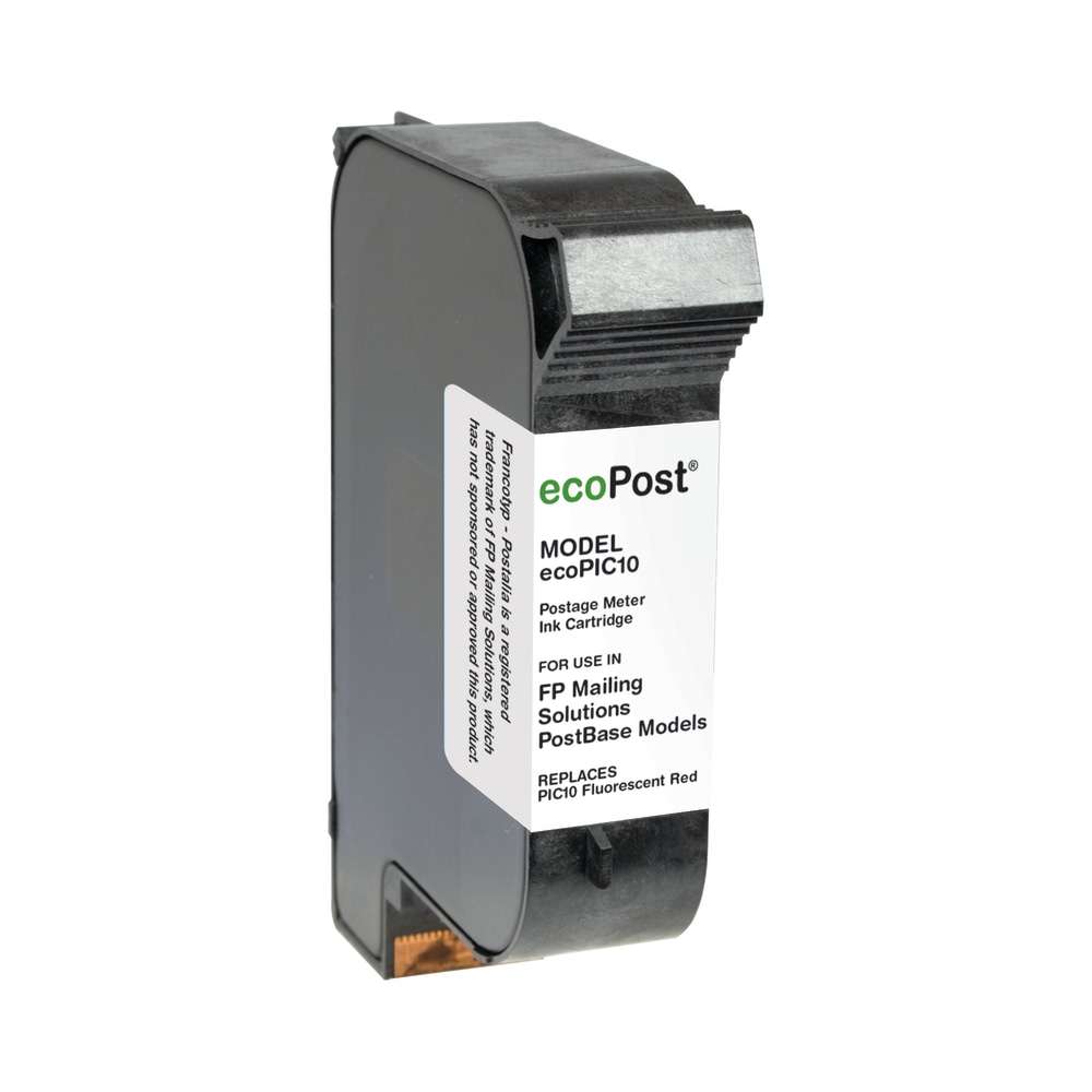 Clover Imaging Group Remanufactured Fluorescent Red Ink Cartridge Replacement for FP Mailing Solutions PIC10, Pack Of 2, ECOPIC10 MPN:ECOPIC10