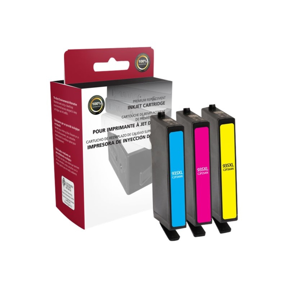 Office Depot Remanufactured Cyan; Magenta; Yellow High-Yield Ink Cartridge Replacement For HP 935XL, Pack Of 3, 118164 MPN:118164