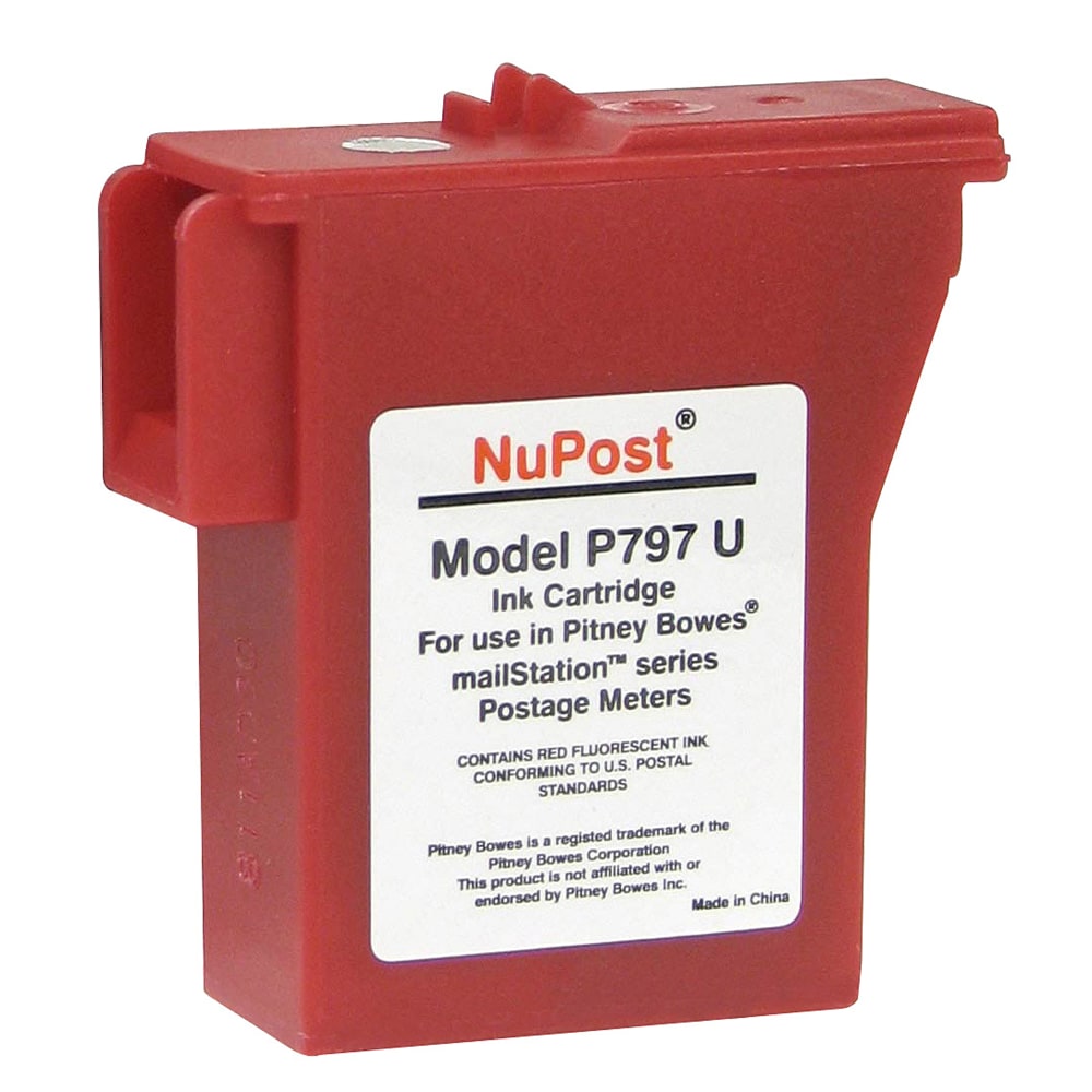 NuPost Remanufactured Postage Meter Red Ink Cartridge Replacement For Pitney Bowes 797-0, NPTK700 MPN:NPTK700