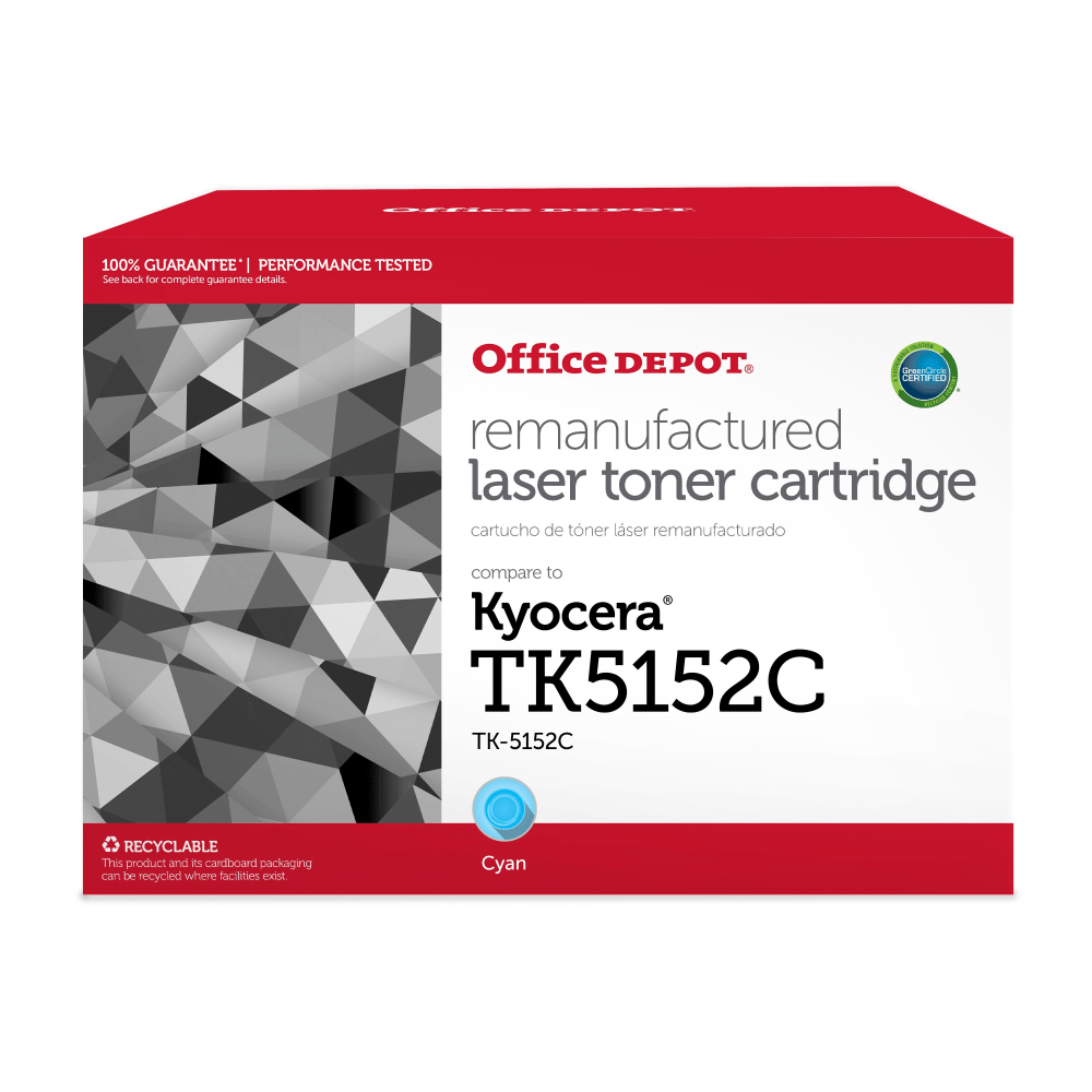 Office Depot ODTK5152C Cyan Toner Cartridge Replacement For Kyocera Mita TK5152 MPN:201027
