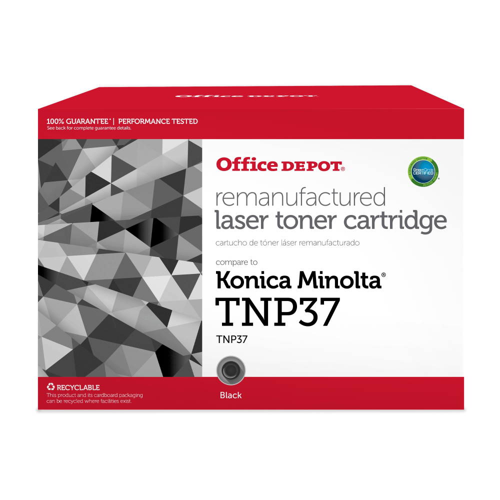Office Depot Remanufactured Black Toner Cartridge Replacement For Konica Minolta TNP37, ODTNP37 MPN:201251P