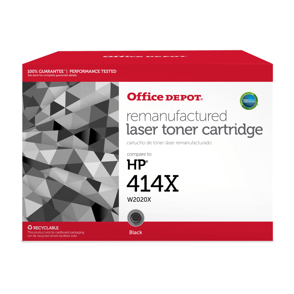 Office Depot Brand Remanufactured High-Yield Black Toner Cartridge Replacement For HP 414X, W2020X MPN:201427PR