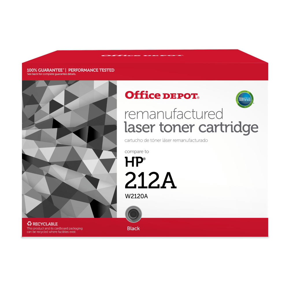 Office Depot Remanufactured Black Toner Cartridge Replacement For HP 212A, W2120A, OD212AB MPN:201515P