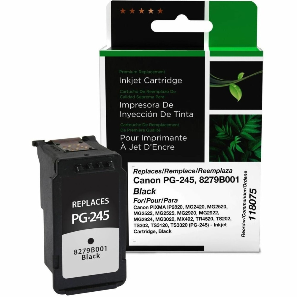 Office Depot Brand 118075 Remanufactured Black Standard Yield Ink Cartridge Replacement for Canon PG-245 MPN:118075