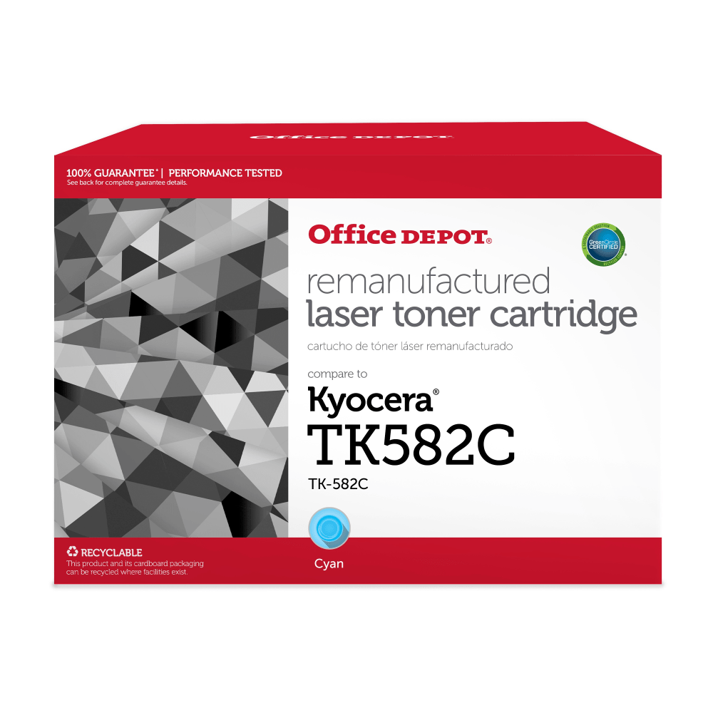 Office Depot ODTK582C Cyan Toner Cartridge Replacement For Kyocera Mita TK582 MPN:201019