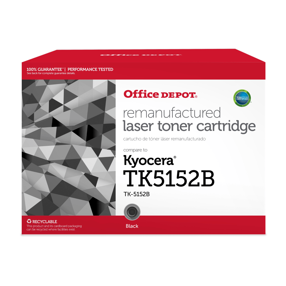 Office Depot Black Toner Cartridge Replacement For Kyocera Mita TK5152, ODTK5152B MPN:201026