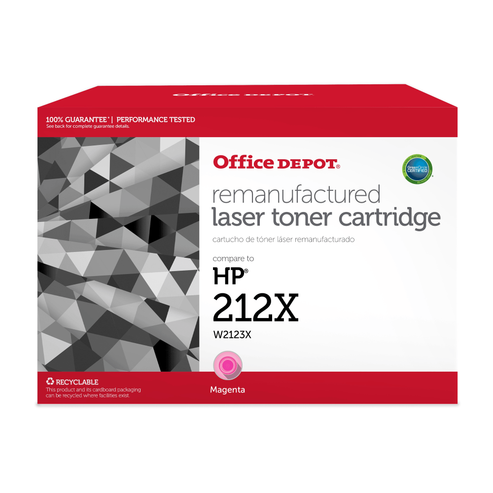 Office Depot Remanufactured Magenta High Yield Toner Cartridge Replacement For HP 212X, OD212XM MPN:201496P