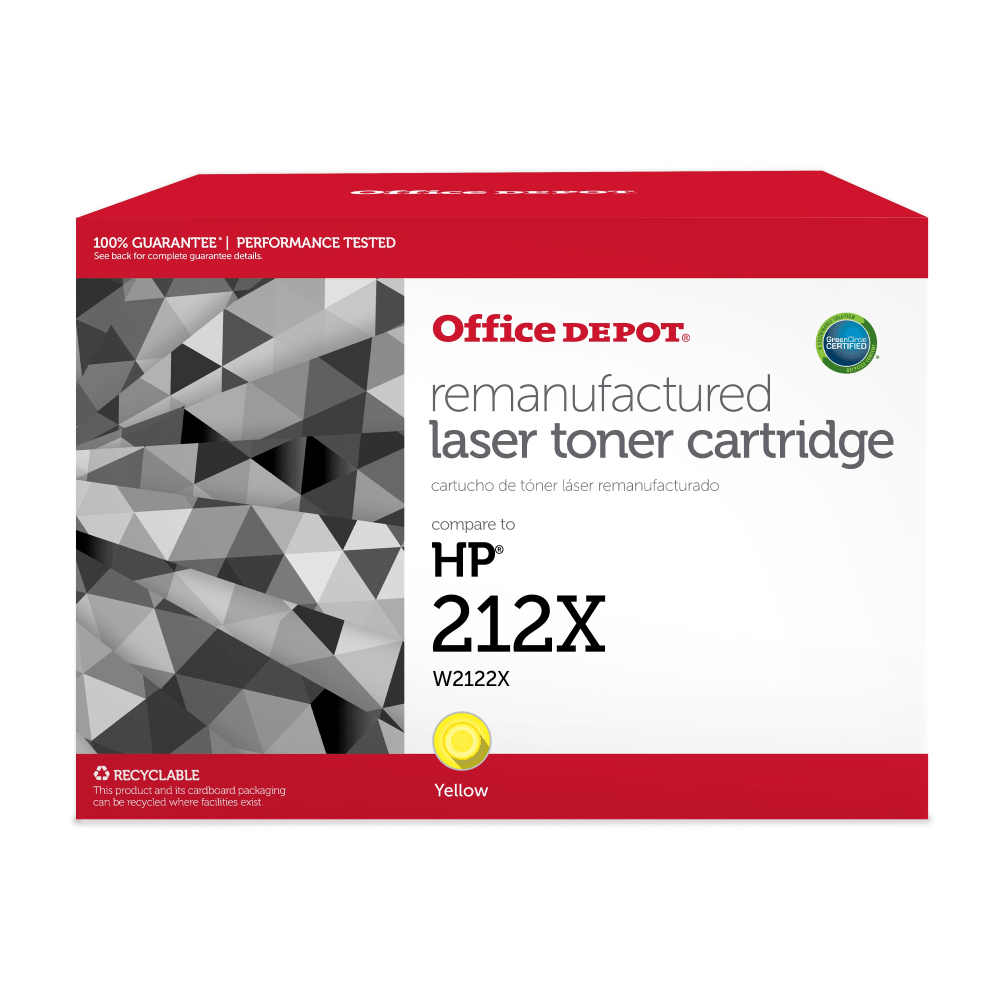 Office Depot Remanufactured Yellow High Yield Toner Cartridge Replacement For HP 212X, OD212XY MPN:201497P