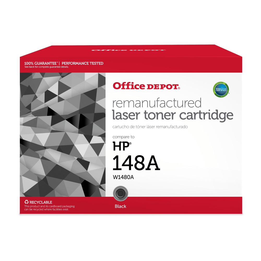 Office Depot Remanufactured Black Toner Cartridge Replacement For HP 148A, OD148A MPN:201579P