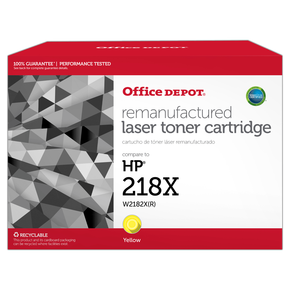Office Depot Brand 201671PR Remanufactured Yellow High Yield Toner Cartridge Replacement for HP 218X MPN:201671PR
