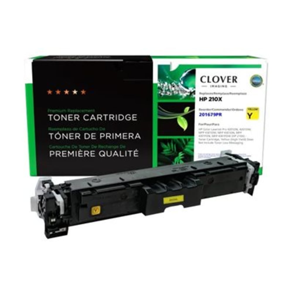 Clover Remanufactured High Yield Yellow Toner Cartridge (Reused OEM Chip) for HP 210X (W2102X) - 5500 Pages MPN:201679PR