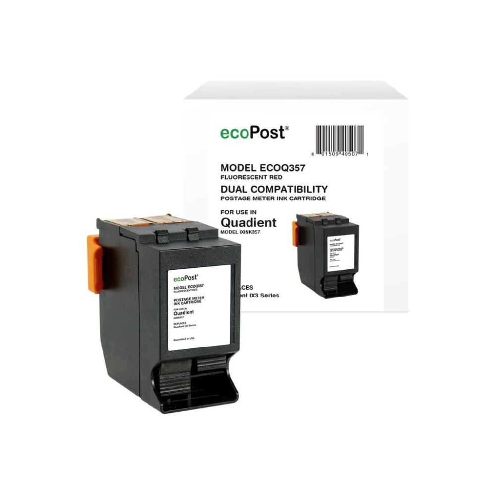 ecoPost Remanufactured Postage Meter Red Ink Cartridge for Quadient (NeoPost) IXINK357 - ECOQ357 MPN:ECOQ357