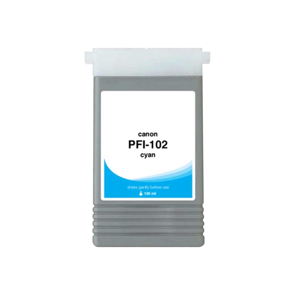 Clover Imaging Group Wide Format - 130 ml - cyan - compatible - box - ink cartridge (alternative for: Canon 0896B001AA, Canon PFI-102C) - MPN:WCPFI102C