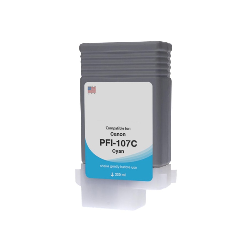 Clover Imaging Group Wide Format - 130 ml - cyan - compatible - ink cartridge (alternative for: Canon 6706B001AA, Canon PFI-107C) - - WCPFI107C MPN:WCPFI107C