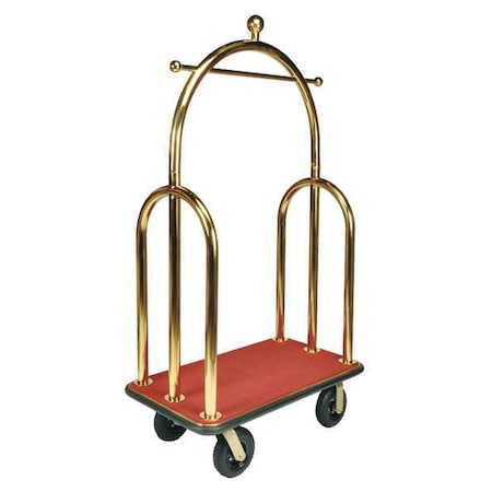 Bellmans Cart, Titanium, Red Carpet, 2 In. MPN:3533BK-030-RED
