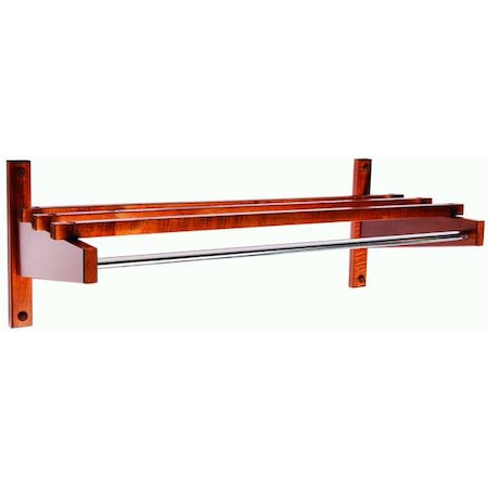 Economy Wood Coat Rack, Walnut, 24
