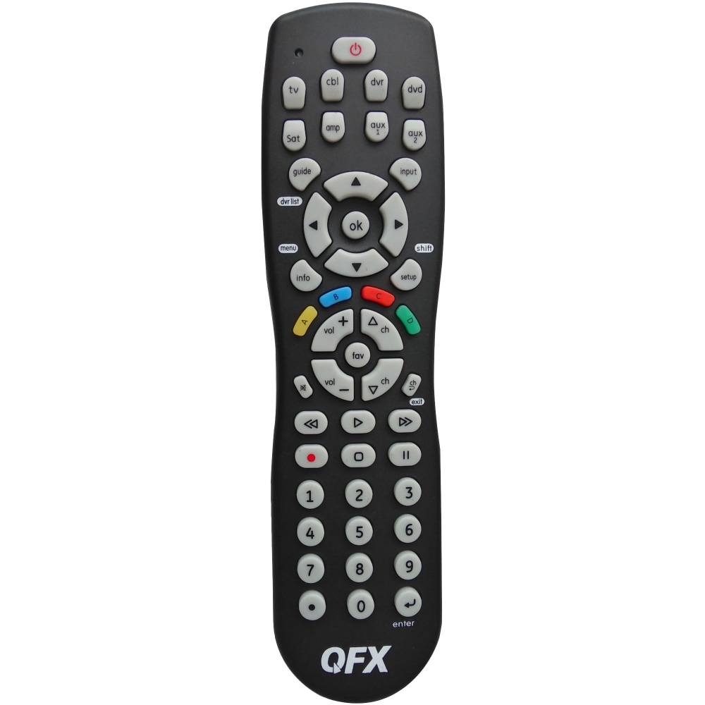 QFX 8-in-1 Universal Remote with Glow-in-the-Dark Buttons - - REM8 MPN:REM-8
