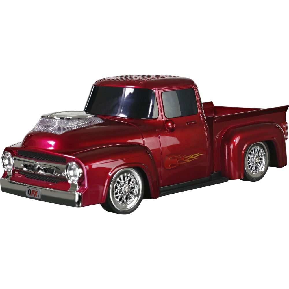 QFX BT-1956 Portable Bluetooth Speaker System - Red - Battery Rechargeable - USB MPN:BT-1956RED