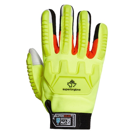 Clutch Gear Mechanics Gloves, Goat-Grain Palm, Laminated Spandex Back, S (7) MPN:MXGKGHVB-S