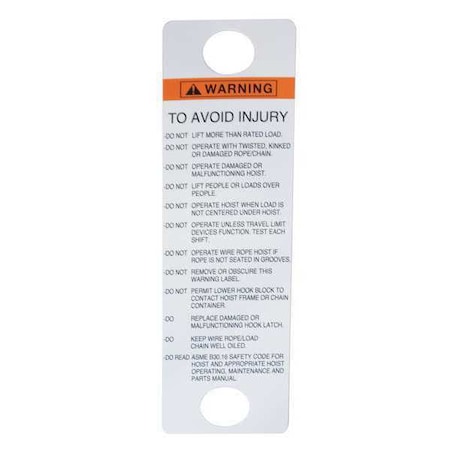 Warning Label MPN:81704