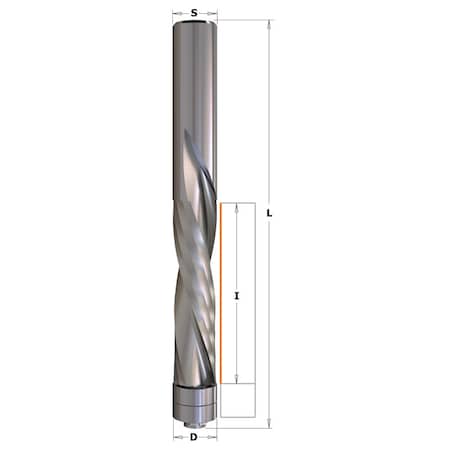 Up And Downcut Spiral Bit W/Bearing, 1/2
