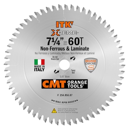 ITK Non-Frrs/Melamne Saw Blade, 7-1/4