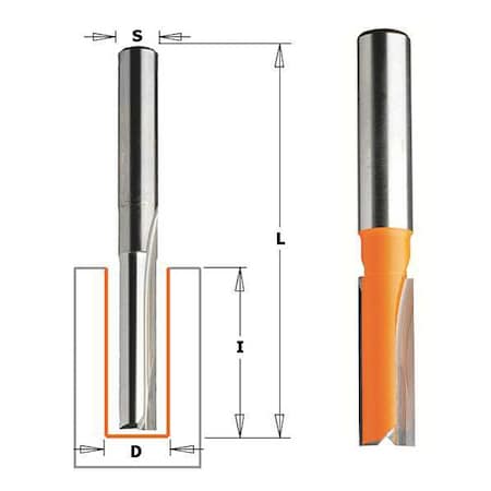 Straight Cut Profile Router Bit, 1/2