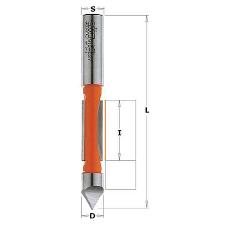 Flush Trim Profile Router Bit, 3/8