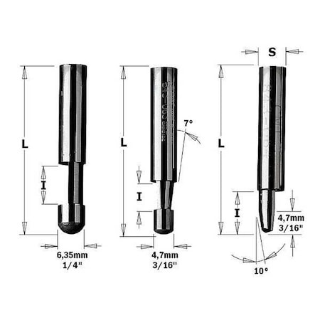 Flush Trim Profile Router Bit, 1/4