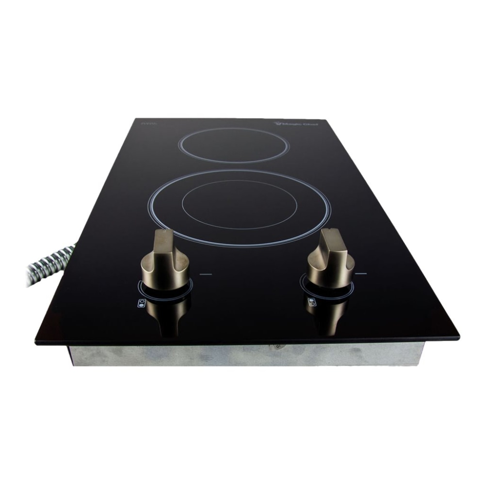 Magic Chef MCSCTE12BG1 - Ceramic cooktop - 2 hobs - Niche - width: 11.2 in - depth: 19.1 in MPN:MCSCTE12BG1