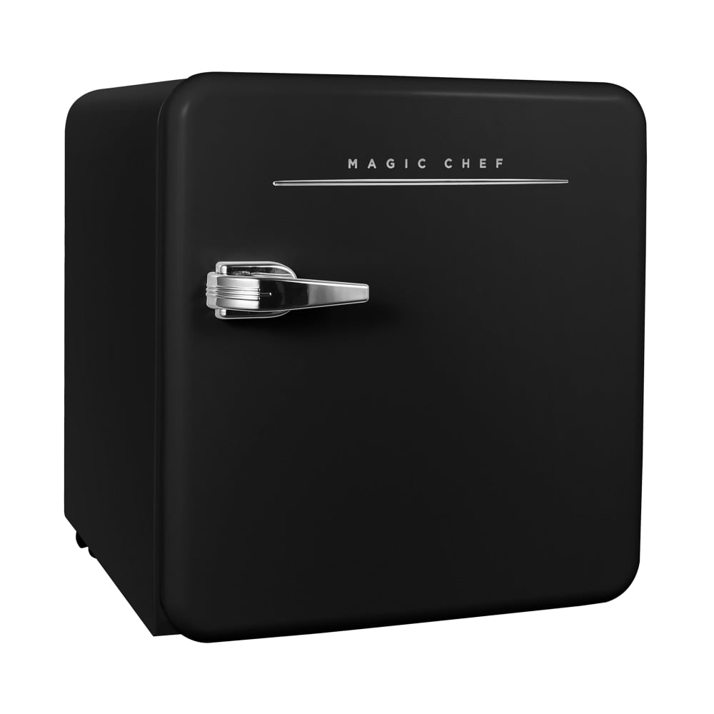 Magic Chef 1.6 Cu. Ft. Retro Mini Fridge With Manual Defrost, Black MPN:MCR16CHB
