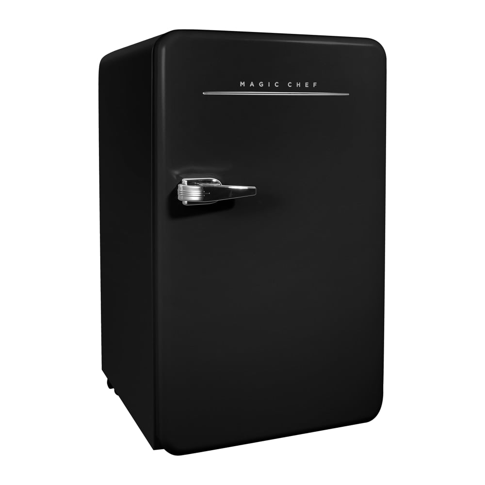 Magic Chef 3.2 Cu. Ft. Retro Mini Fridge With Manual Defrost, Black MPN:MCR32CHB