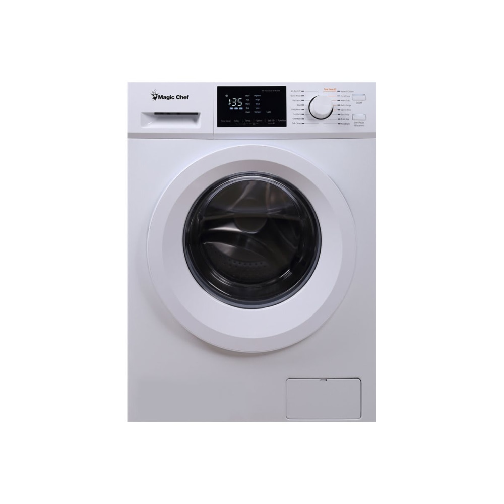 Magic Chef MCSFLW27W - Washing machine - width: 23.4 in - depth: 23.4 in - height: 33.5 in - front loading - 2.7 cu. ft - 26.5 lbs - 1300 rpm MPN:MCSFLW27W
