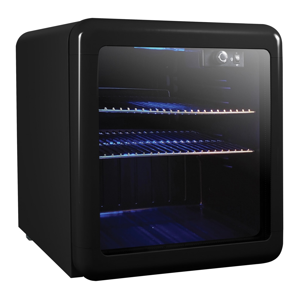 Magic Chef 1.7 Cu. Ft. Retro Beverage Cooler, 19-5/16inH x 17-1/2inW x 19inD, Black MPN:MCB17CHB