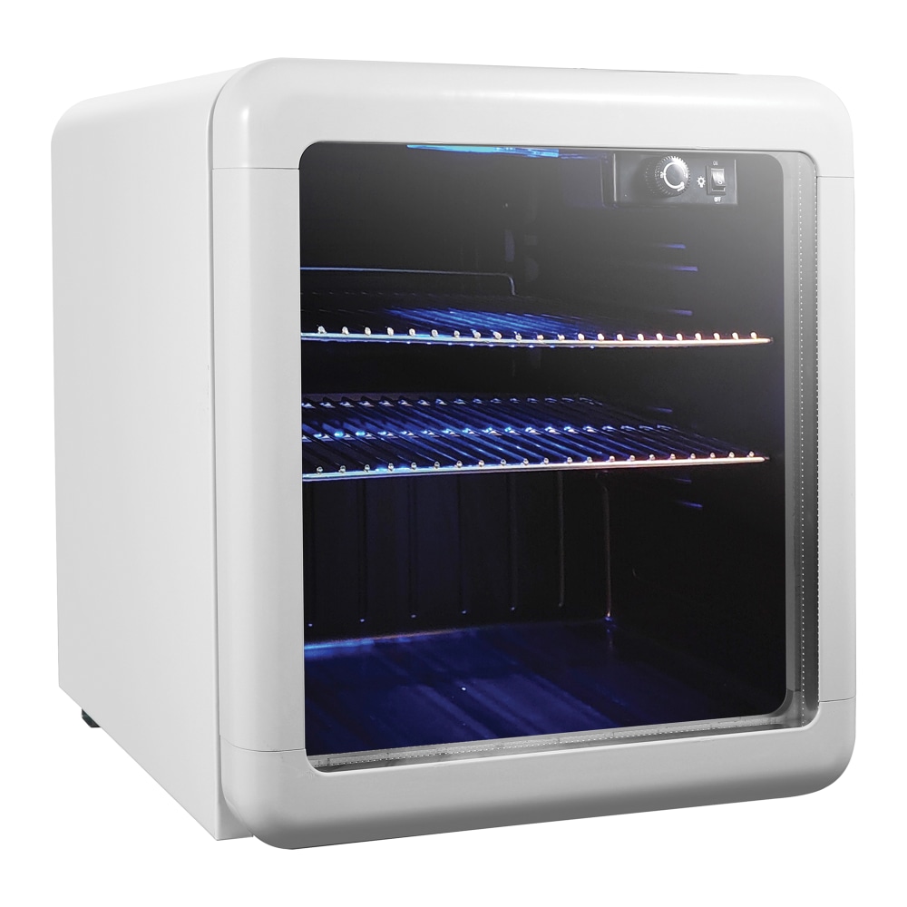 Magic Chef 1.7 Cu. Ft. Retro Beverage Cooler, 19-5/16inH x 17-1/2inW x 19inD, White MPN:MCB17CHW