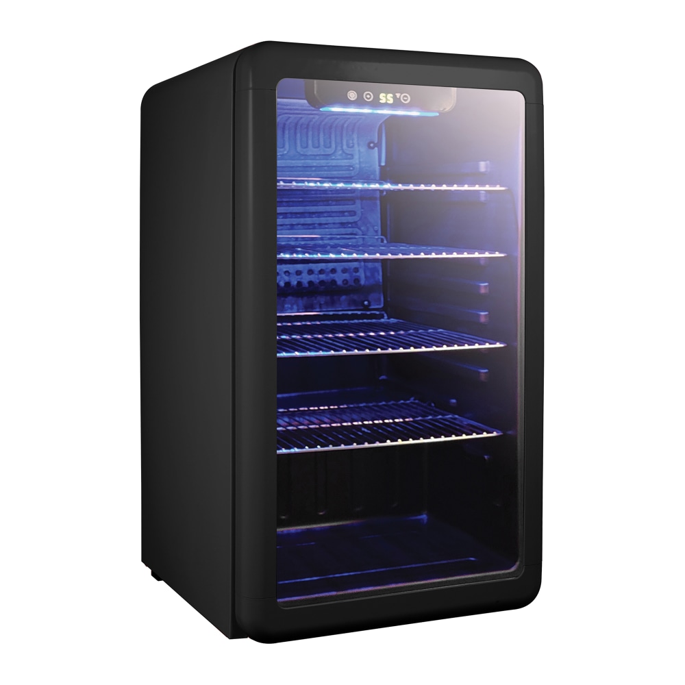 Magic Chef 3.4 Cu. Ft. Retro Beverage Cooler, 30-3/4inH x 30-3/4inW x 19-3/4inD, Black MPN:MCB34CHB