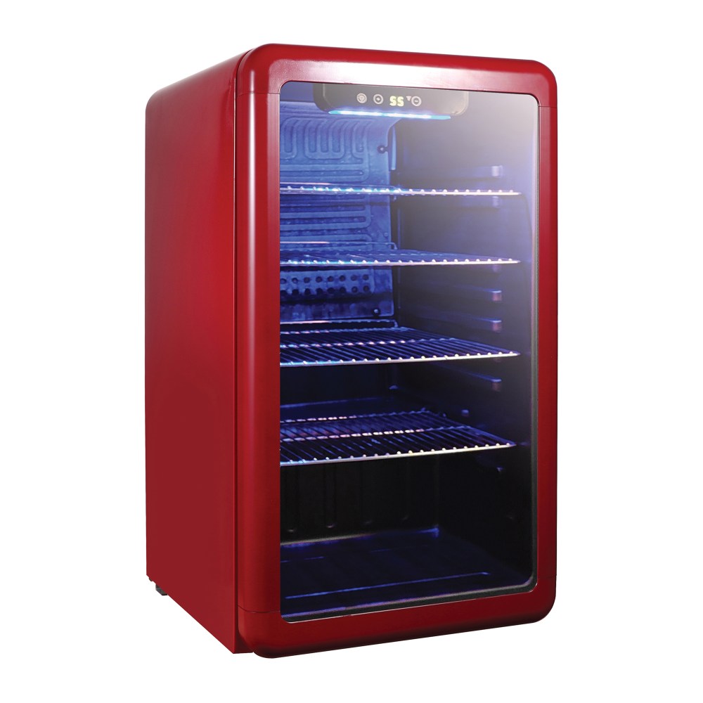 Magic Chef 3.4 Cu. Ft. Retro Beverage Cooler, 30-3/4inH x 17-1/2inW x 19-3/4inD, Red MPN:MCB34CHR